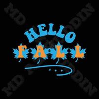 Hello Fall Design vector