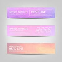 banners set with polygonal abstract triangles. Set of vector business card templates. design Banner background.