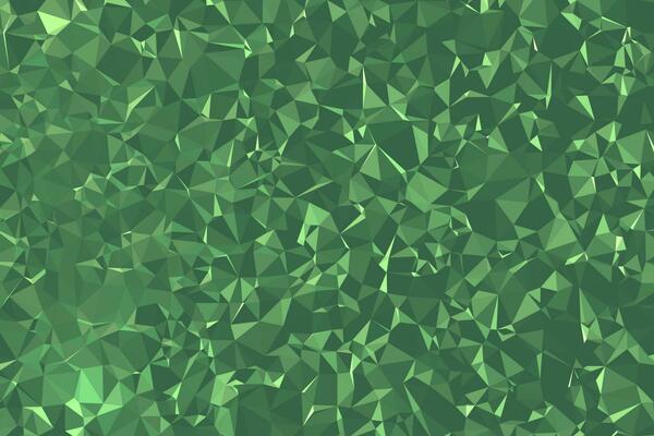 Abstract Green Polygonal Space Background. Geometric Polygonal background molecule and communication. Concept of science, chemistry, biology, medicine, technology.