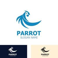 Parrot Logo design, themes animal creative template vector