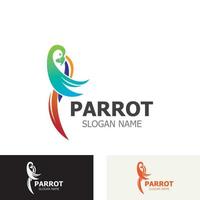 Parrot Logo design, themes animal creative template vector