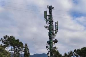 Communication cellular mobile green antenna photo