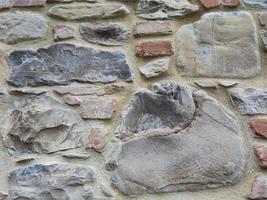 medieval building stone wall detail photo