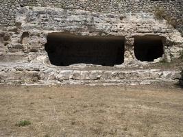 cava d'ispica gymnasium cave in sicily italy photo