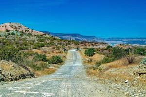 offroad in baja california landscape panorama desert road photo