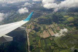 Munchen bavaria germany area aerial landscape from airplane farmed fields photo