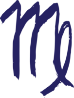 Jungfrun för horoskop symbol i minimalistisk linje stil png