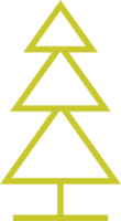 tall träd tunn linje ikon design. enkel träd illustration i grön Färg png