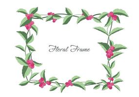 collection of Hand drawn floral frame background vector