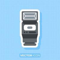 icono de flash de cámara, elemento de diseño plano. vector