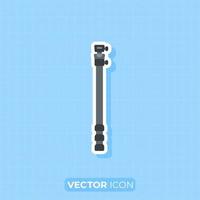 Monopod for camera icon, Flat design element. vector