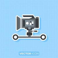 Camera dolly cart icon, Flat design element. vector