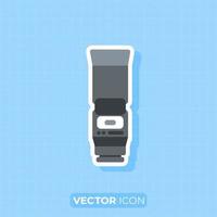 icono de flash de cámara, elemento de diseño plano. vector