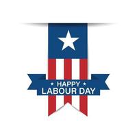 Happy Labour Day simple vector web banner. Flag of America for Labor Day label. Minimalist background, banner, poster.