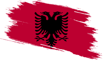 Albania flag with grunge texture png