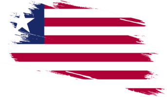 bandera de liberia con textura grunge png