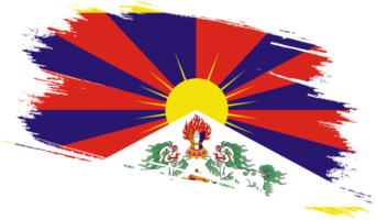 tibet flag in grunge style png