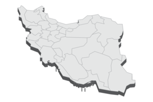 3D map illustration of Iran png