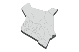 3D map illustration of Kenya png