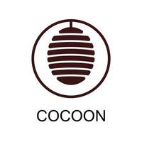 Cocoon illustration logo vector design