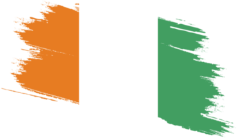 bandeira da Costa do Marfim com textura grunge png