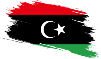 libyen flagga med grunge textur png