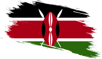 Kenya flag with grunge texture png