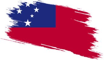 Samoa flag in grunge style png
