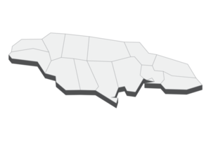 Ilustración de mapa 3d de jamaica png