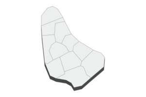 Illustrazione della mappa 3d delle barbados png