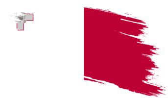 Malta flag with grunge texture png