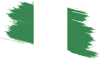 nigeria flagga med grunge textur png