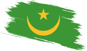 bandeira da Mauritânia com textura grunge png