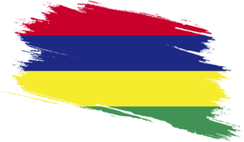 Mauritius flagga med grunge textur png