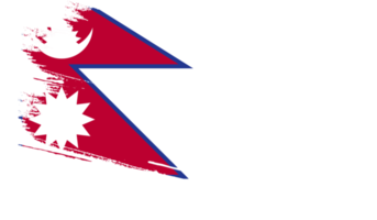Nepal flag with grunge texture png