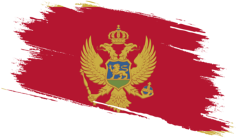 Montenegro flag with grunge texture png