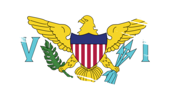 bandiera degli Stati Uniti dell'isola vergine con texture grunge png