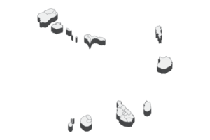 Ilustración de mapa 3d de cabo verde png