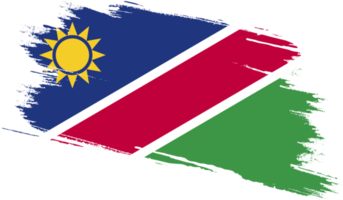 Namibia flag with grunge texture png