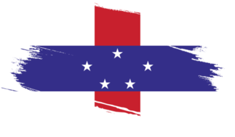 bandera de las antillas holandesas con textura grunge png