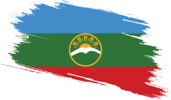 karachay cherkessia flag with grunge texture png