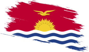 Kiribati flag with grunge texture png