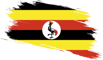 bandera de uganda con textura grunge png