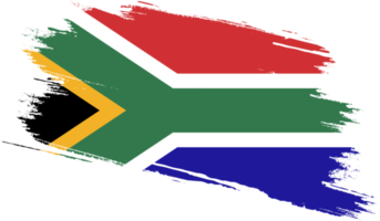 Sydafrika flagga med grunge textur png