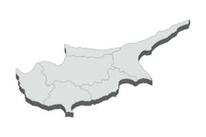 3D-Kartendarstellung von Zypern png