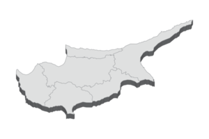 3D map illustration of Cyprus png