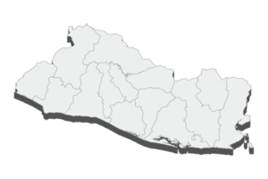 3D map illustration of El Salvador png