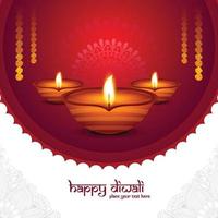 Illustration or greeting card for happy diwali festival holiday background vector