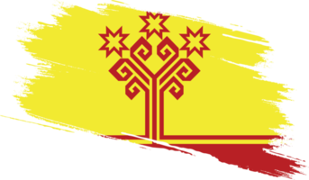 chuvashia flag with grunge texture png