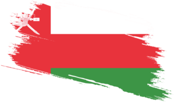 Oman flag with grunge texture png